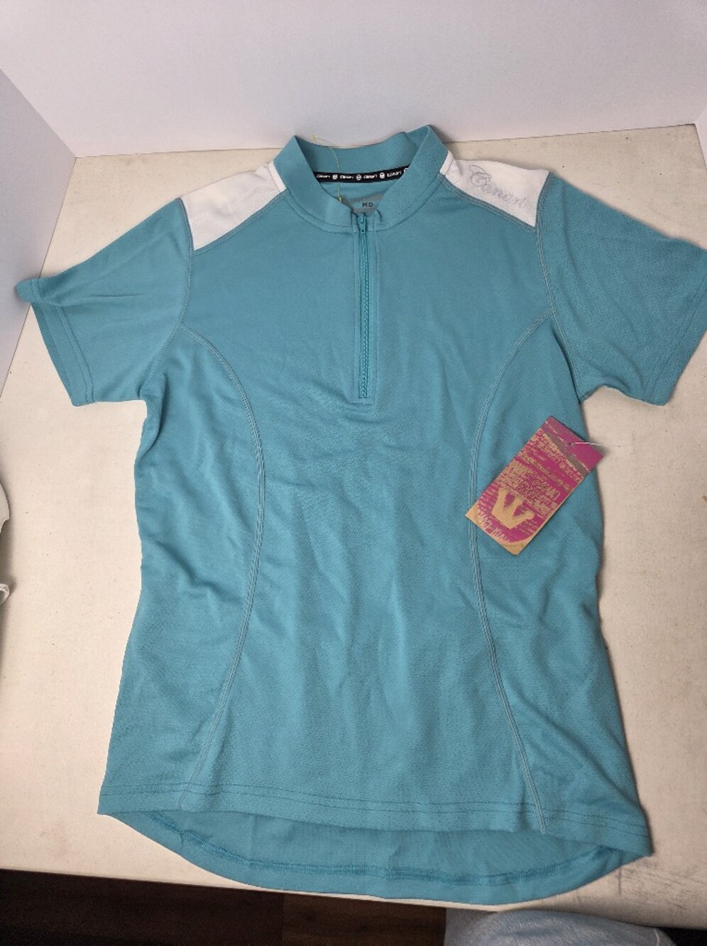 Canari Cycling Jersey Womens Medium Active Pockets Blue Bike Sport